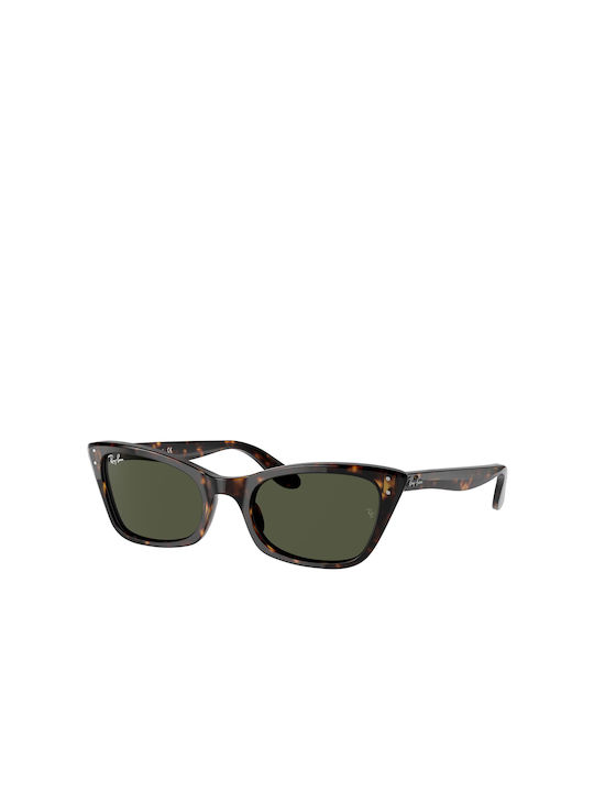 Ray Ban Lady Burbank Women's Sunglasses with Brown Tartaruga Plastic Frame and Green Lens RB2299 902/31