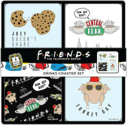 Blue Sky Studios Paper Multicolour Coasters Friends 4pcs