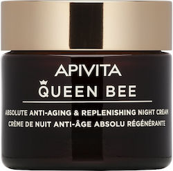 Apivita Queen Bee Absolute Anti Aging & Replenishing Крем Лице Нощ за Хидратиращи, Противостареещи и Стягащи 50мл