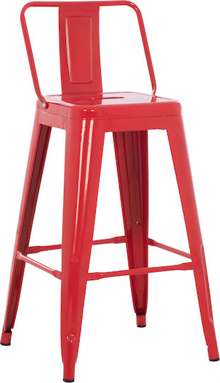 Metallischer Gartenhocker Melita Rotes 42x42x98cm