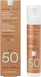 Korres Anti-Spot & Αnti-Ageing Sunscreen Face Cream Κόκκινο Σταφύλι 50SPF 50ml