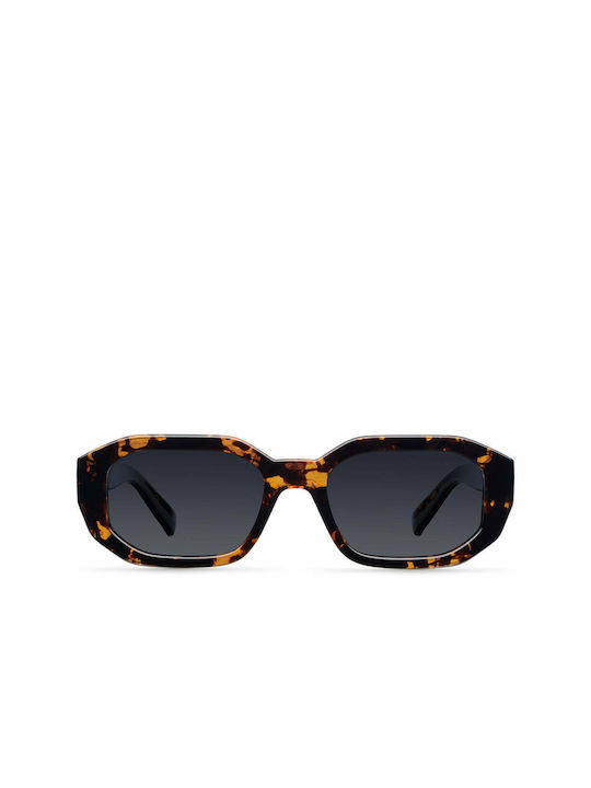 Meller Kessie Sunglasses with Tigris Carbon Tartaruga Plastic Frame and Black Polarized Lens KES-TIGCAR
