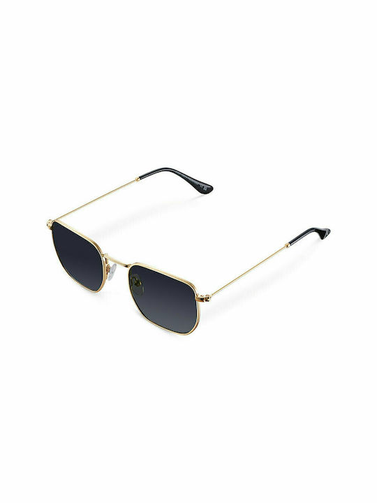 Meller Emin Слънчеви очила с златен въглерод Метален Рамка и Черно Поляризирани Леща EMI-GOLDCAR