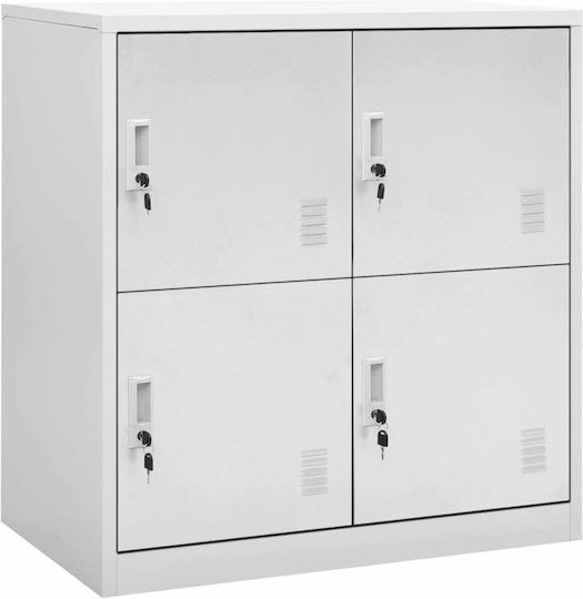 Φοριαμός Μεταλλικός 90x45x92.5εκ. Γκρι Ανοιχτό
