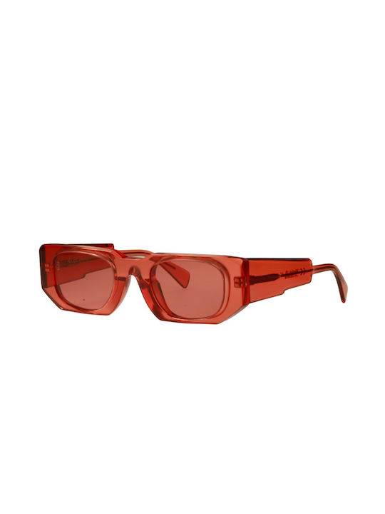 Kuboraum Sonnenbrillen mit Rot Rahmen und Rot Linse U8 AC