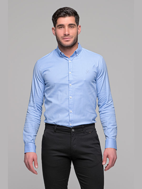 Ben Tailor Men's Shirt with Long Sleeves Slim Fit Light Blue
