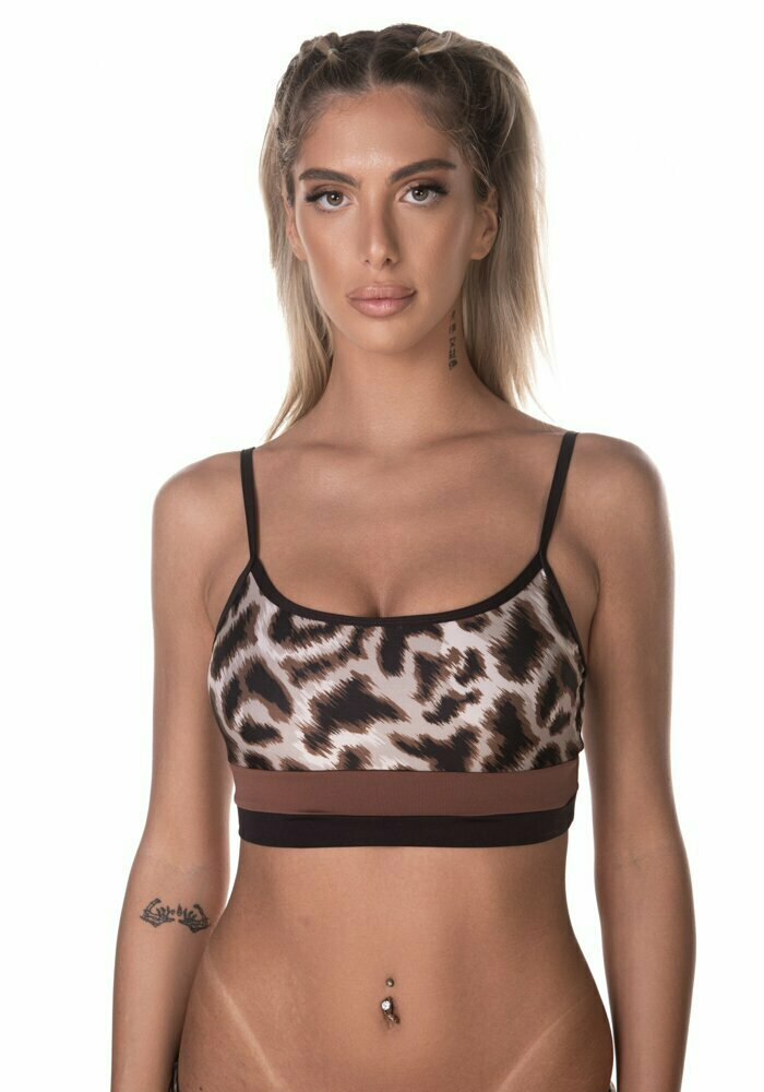 Blu4u Bikini Μπουστάκι με Ενίσχυση Animal Print Καφέ 22366154 18