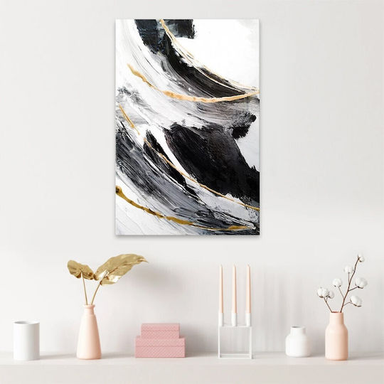 Megapap Golden and Silver Reflections Πίνακας σε Καμβά 50x75cm