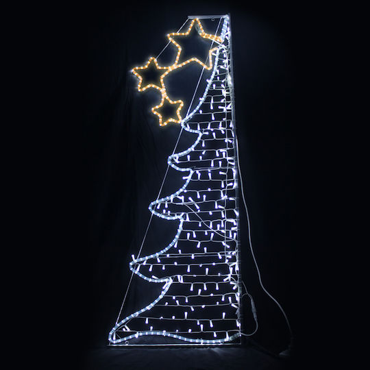 Φωτιζόμενο Δεντράκι Half Xmas Tree Φωτοσωλήνας 750cm