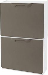 Πλαστική Unika με 2 Ράφια Γκρι / Καφε 51x17.3x82cm