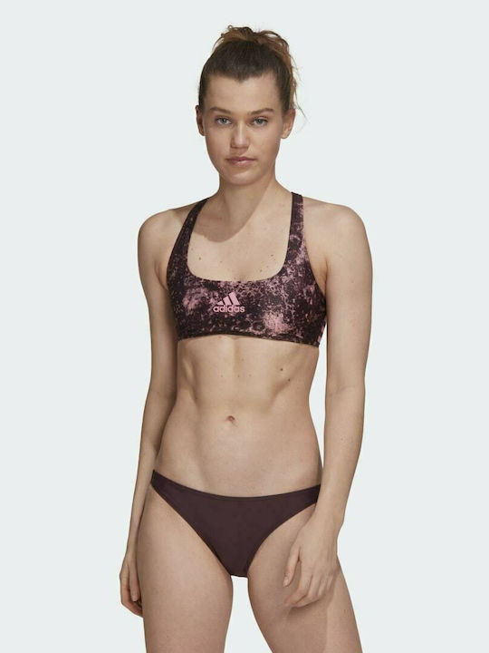 Adidas Melting Salt Set Bikini Maroon Hi