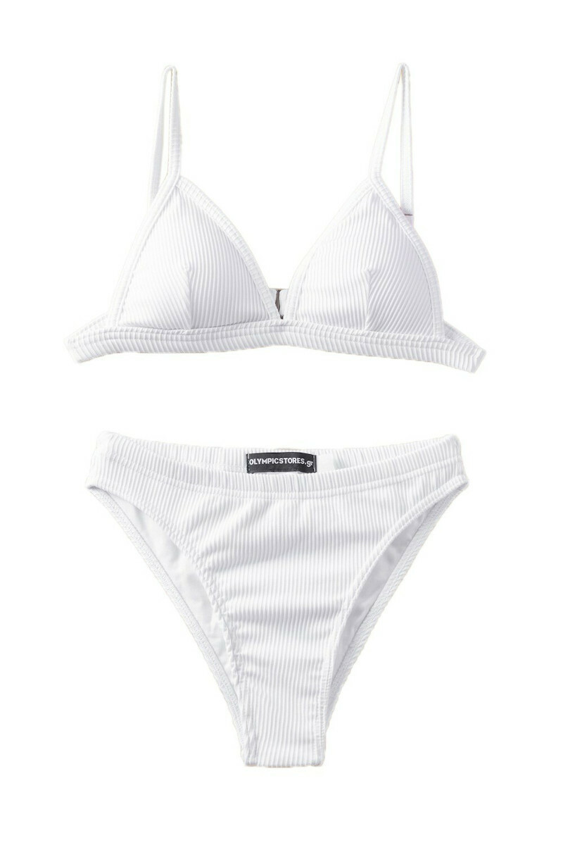 Olympic Stores 020342 Set Bikini Τριγωνάκι Ψηλόμεσο Λευκό Skroutz gr