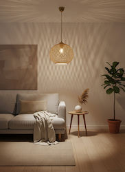 Pakketo PWL-1112 Κρεμαστό Φωτιστικό Καφέ Boho με Σχοινί για Ντουί E27 38x38x38εκ.