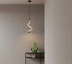 Megapap Aileen LED Κρεμαστό Φωτιστικό Μαύρο 12x12x80εκ.