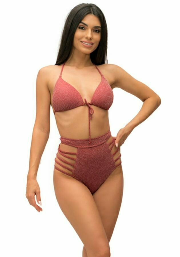 Senses 80013 Set Bikini Τριγωνάκι Ψηλόμεσο Μπορντό Skroutz gr
