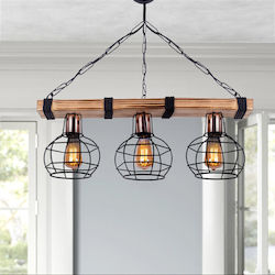 Megapap Marit Pendant Light Black 50x15x65cm