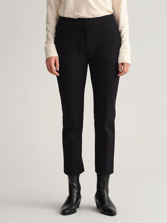 Gant Γυναικείο Υφασμάτινο Capri Παντελόνι σε Slim Εφαρμογή Μαύρο