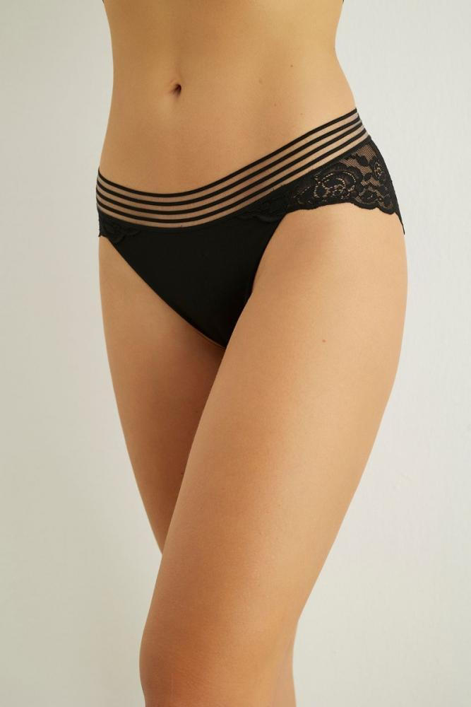 Norddiva Lingerie Chiara Γυναικείο Slip με Δαντέλα Μαύρο Skroutz gr