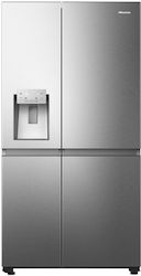 Hisense Ντουλάπα 632lt NoFrost Inox RS818N4TIE