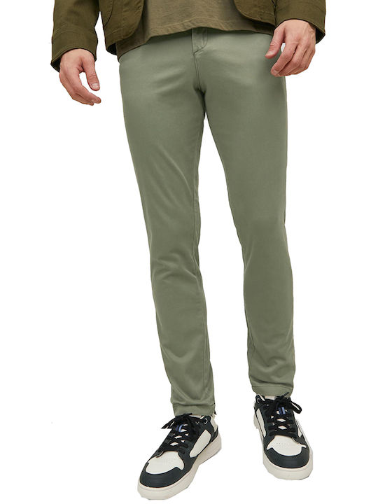 Jack & Jones Men's Trousers Chino Elastic in Slim Fit Khaki