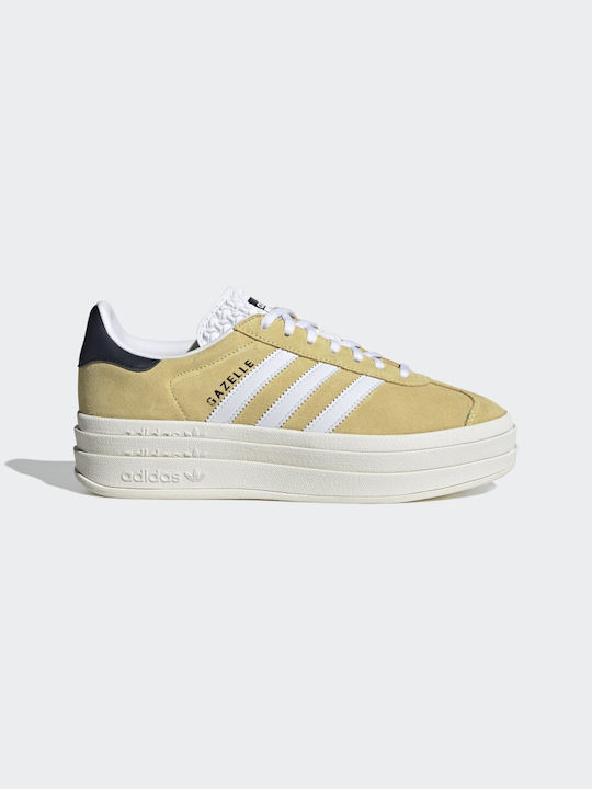 Adidas Gazelle Bold Flatforms Sneakers Almost Yellow / Cloud White / Legend Ink