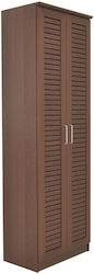 Ξύλινη Sante με 7 Ράφια Καρυδί 60x37x183cm 123-000202