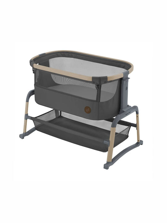 Maxi-Cosi Cradle Iora Air with Mattress, Side Opening, and Wheels Beyond Graphite