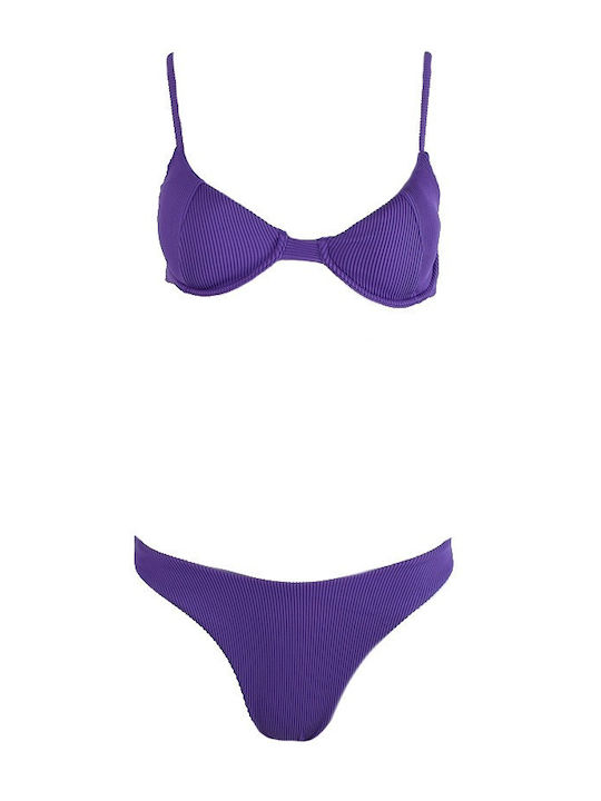 Famous Shoes Set Bikini Τριγωνάκι Μωβ CP20209 PURPLE Skroutz gr