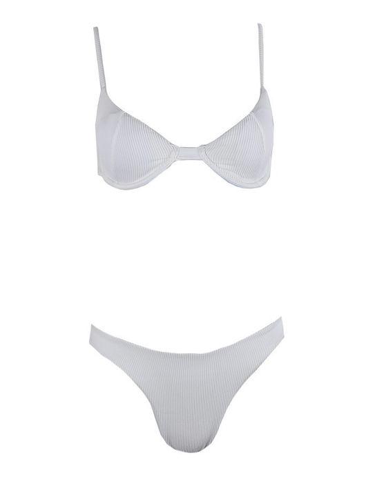 Famous Shoes Set Bikini Τριγωνάκι Λευκό CP20204 WHITE Skroutz gr