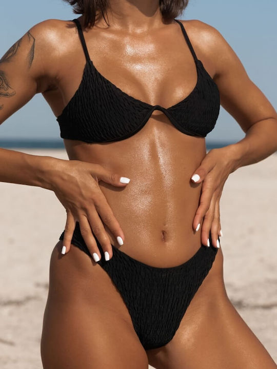 SunsetGo Britney Set Bikini Ψηλόμεσο Μαύρο Skroutz gr