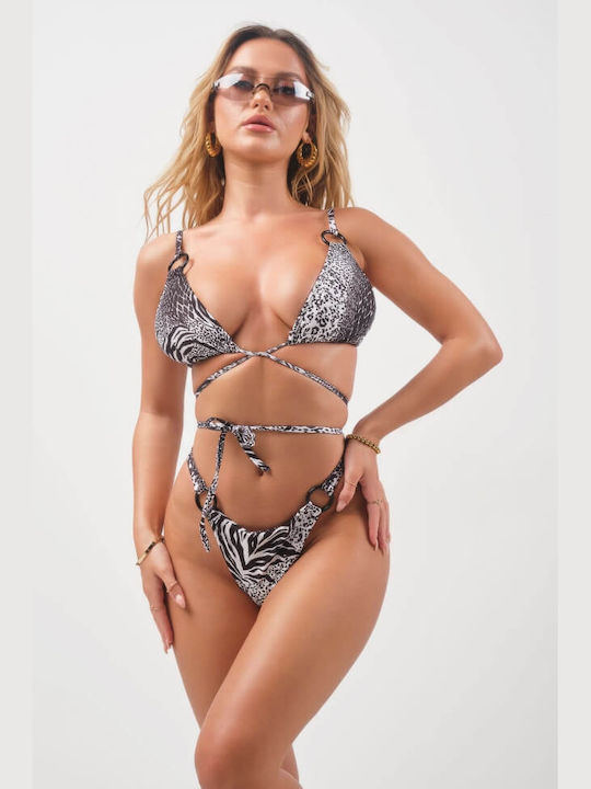 Famous Shoes Set Bikini Τριγωνάκι Animal Print CP20247 PRINTING