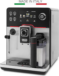 Gaggia Accademia RI9782/01 Αυτόματη Μηχανή Espresso 1500W Πίεσης 15bar για cappuccino με Μύλο Άλεσης Ασημί