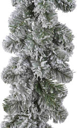 Weihnachtsgirlande Schneebedeckt Weiße