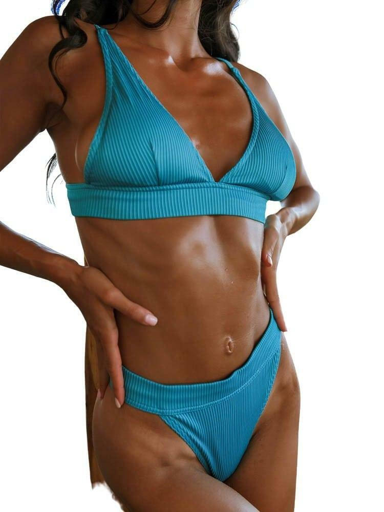 Forebelle Set Bikini Τριγωνάκι Brazil Γαλάζιο SW00177PET Skroutz gr