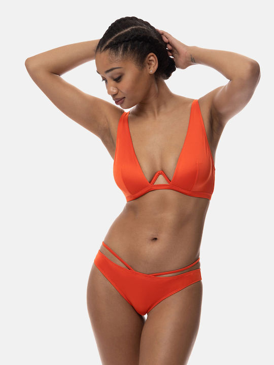 Famous Shoes Set Bikini Με Έναν Ώμο Brazil Πορτοκαλί CP202105 ORANGE