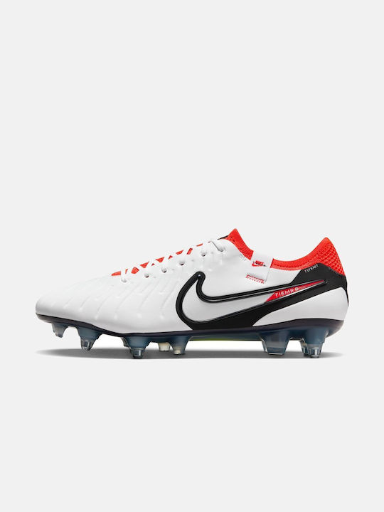 Nike Low Football Shoes SG with Cleats White