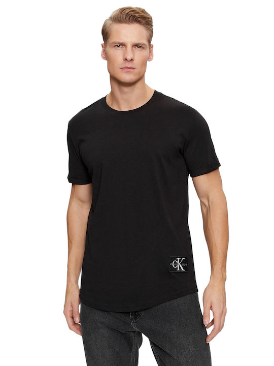 Calvin Klein Badge Мъжка тениска с къс ръкав Черно