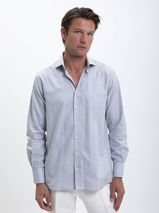 Kaiserhoff Men's Shirt with Long Sleeves Slim Fit Gray