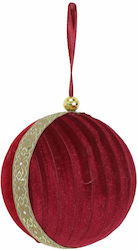 Glam Red 2 Μπάλα Μεγάλη Υφασμάτινη Κόκκινη 10cm