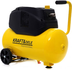 Kraft & Dele Μονοφασικό Κομπρεσέρ Αέρος με Ισχύ 1.5hp και Αεροφυλάκιο 24lt