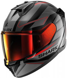 Shark D-skwal 3 Full Face με Sun Visor ECE 22.06 Sizler Black / Red / Anthracite