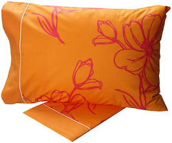 Sunshine Set Single 3pcs 160x260cm Cotton Feelings Printed Orange