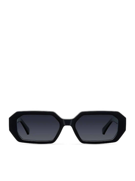 Meller Esi Sunglasses Black with Horn-Rimmed Frame