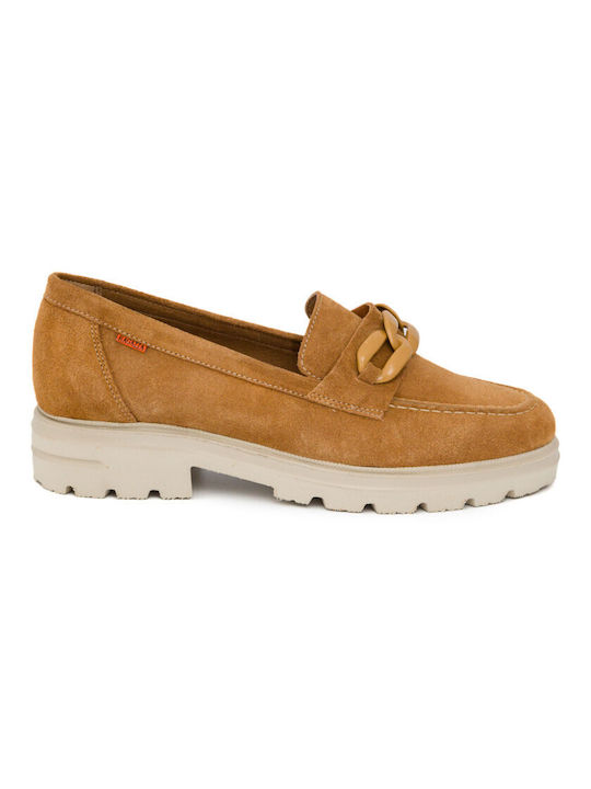 Ragazza Leather Women's Moccasins in Tabac Brown Color