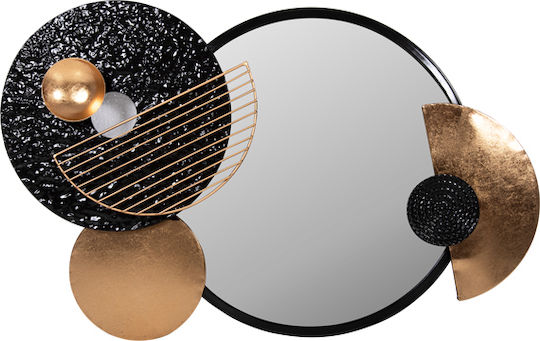 HomeMarkt HM4211 Black Wall Mirror Diameter 82cm