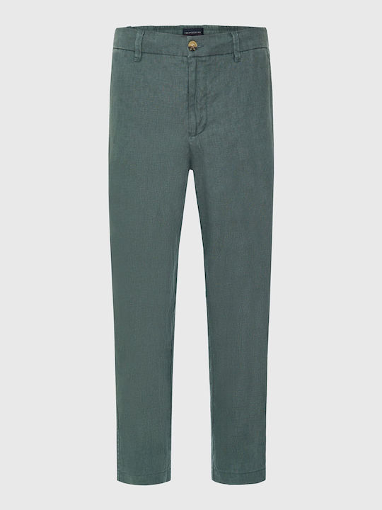 Funky Buddha Men's Trousers Chino in Regular Fit Green