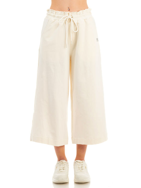 Be:Nation Women's Fabric Trousers Ecru