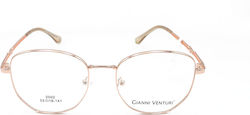 Gianni Venturi Metal Eyeglass Frame Rose Gold 2002-C3