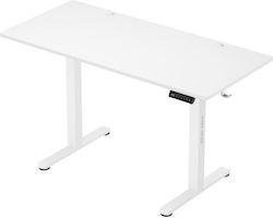 Elektrisches Schreibtisch Leader 7.0 Holz Weiß mit Metallbeinen & USB-Anschlüssen 120x60x72cm