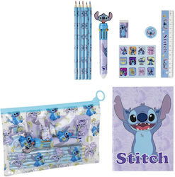 Cerda Stitch με Ξύστρα, Γόμα, Σημειωματάριο, Στυλό και Χάρακα